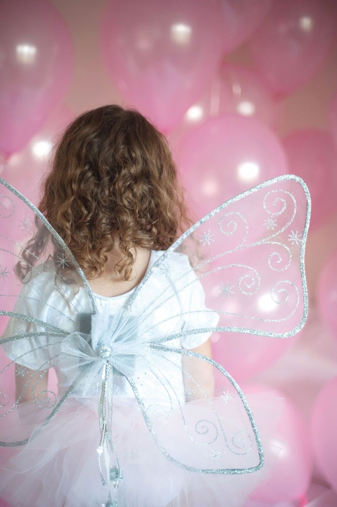Silber-Glitzerstaub-Flügel - Faschingszubehör für Kinder von Great Pretenders