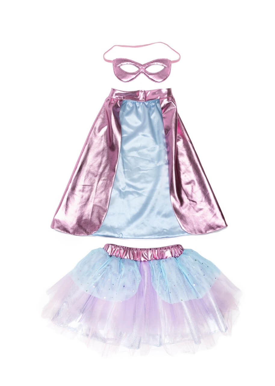 Super-Duper Superhelden-Kostüm für Kinder – Tutu, Umhang & Maske (4–6 Jahre) von Great Pretenders