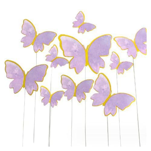 GreatRise 30 Stück 3D Schmetterling Kuchen Torten Deko Set zum DIY Dreidimensional Tortendeko Geburtstag Kuchendeko Tortenaufleger für Party Taufe Hochzeitstorte Dessert Cupcake Toppers #2 Lila GreatRise 30 Stück 3D Schmetterling Kuchen Torten Deko Set zum DIY Dreidimensional Tortendeko Geburtstag Kuchendeko Tortenaufleger für Party Taufe Hochzeitstorte Dessert Cupcake Toppers #2 Lila von GreatRise