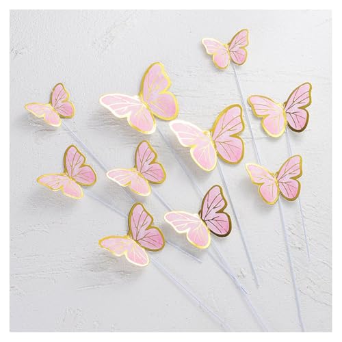 GreatRise 50 Stück 3D Schmetterling Kuchen Torten Deko Set zum DIY Dreidimensional Tortendeko Geburtstag Kuchendeko Tortenaufleger für Party Taufe Hochzeitstorte Dessert Cupcake Toppers #1 Rosa GreatRise 50 Stück 3D Schmetterling Kuchen Torten Deko Set zum DIY Dreidimensional Tortendeko Geburtstag Kuchendeko Tortenaufleger für Party Taufe Hochzeitstorte Dessert Cupcake Toppers #1 Rosa von GreatRise