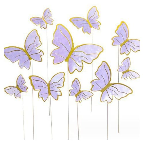 GreatRise 50 Stück 3D Schmetterling Kuchen Torten Deko Set zum DIY Dreidimensional Tortendeko Geburtstag Kuchendeko Tortenaufleger für Party Taufe Hochzeitstorte Dessert Cupcake Toppers #3 Lila GreatRise 50 Stück 3D Schmetterling Kuchen Torten Deko Set zum DIY Dreidimensional Tortendeko Geburtstag Kuchendeko Tortenaufleger für Party Taufe Hochzeitstorte Dessert Cupcake Toppers #3 Lila von GreatRise