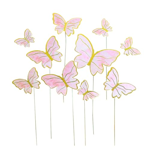 GreatRise 50 Stück 3D Schmetterling Kuchen Torten Deko Set zum DIY Dreidimensional Tortendeko Geburtstag Kuchendeko Tortenaufleger für Party Taufe Hochzeitstorte Dessert Cupcake Toppers #3 Rosa GreatRise 50 Stück 3D Schmetterling Kuchen Torten Deko Set zum DIY Dreidimensional Tortendeko Geburtstag Kuchendeko Tortenaufleger für Party Taufe Hochzeitstorte Dessert Cupcake Toppers #3 Rosa von GreatRise