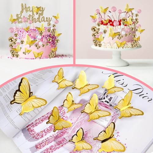 GreatRise 50 Stück 3D Schmetterling Kuchen Torten Deko Set zum DIY Dreidimensional Tortendeko Geburtstag Kuchendeko Tortenaufleger für Party Taufe Hochzeitstorte Dessert Cupcake Toppers #4 Blau GreatRise 50 Stück 3D Schmetterling Kuchen Torten Deko Set zum DIY Dreidimensional Tortendeko Geburtstag Kuchendeko Tortenaufleger für Party Taufe Hochzeitstorte Dessert Cupcake Toppers #4 Blau von GreatRise