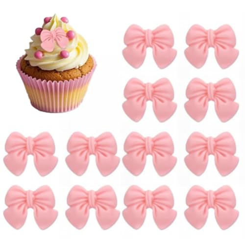 GreatRise 50 Stück Rosa Schleifen aus Kunststoff Harz Cupcake Topper Schleife Niedlich Dekoschleife Tortendeko für Hochzeit Valentinstag Mädchen Geburtstag Torten Deko Handyhüllen Zubehör S+L GreatRise 50 Stück Rosa Schleifen aus Kunststoff Harz Cupcake Topper Schleife Niedlich Dekoschleife Tortendeko für Hochzeit Valentinstag Mädchen Geburtstag Torten Deko Handyhüllen Zubehör S+L von GreatRise