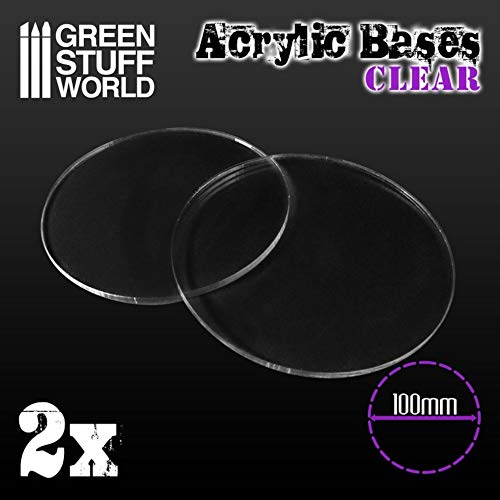 Acrylbasen - rund 100 mm klar von Green Stuff World