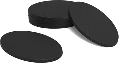 Green Stuff World 60 x 35 mm ovale Kunststoffsockel – Schwarz von Green Stuff World