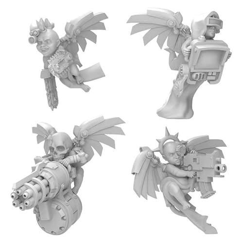 Green Stuff World Cyber Cherubs Servitors für 40K, 4-teiliges Harz-Miniaturen-Set, kompatibel mit mehreren Spielen 13499 Green Stuff World Cyber Cherubs Servitors für 40K, 4-teiliges Harz-Miniaturen-Set, kompatibel mit mehreren Spielen 13499 von Green Stuff World
