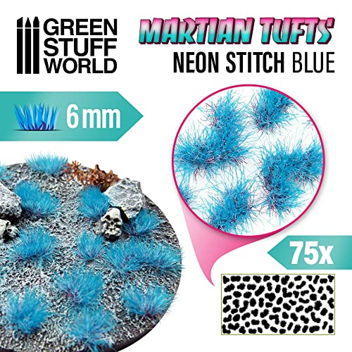 Green Stuff World Martian Tufts - Neon Stitch Blue von Green Stuff World