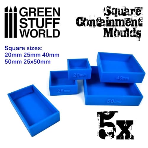 Green Stuff World 5X Containment Moulds for Bases - Square von Green Stuff World