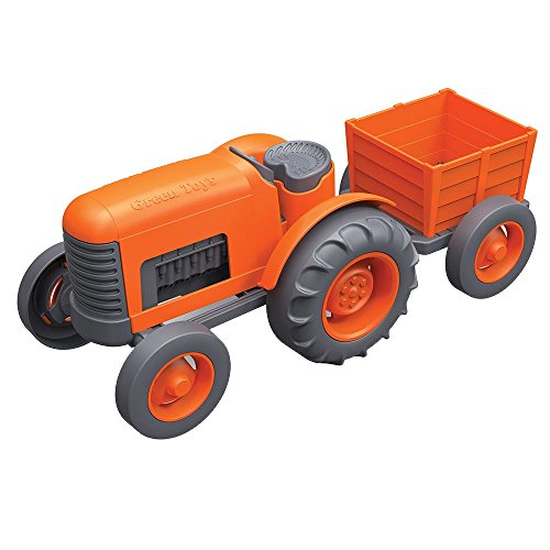 Green Toys 8601042 Traktor mit Anhänger, Bauernhof Trecker, nachhaltiges Spielfahrzeug für Kinder ab 12 Monaten von Green Toys