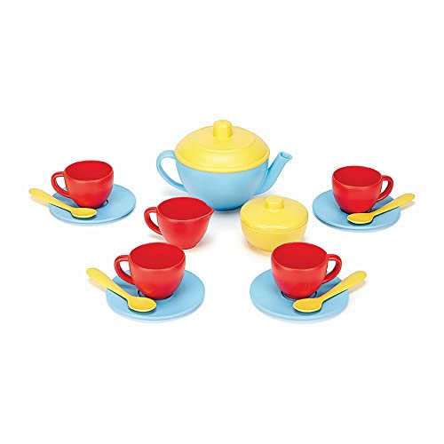 Green Toys 8601074 Teeservice für Kinderküche, Spielküche, Rollenspiel, nachhaltiges Küchenspielzeug für Kinder ab 24 Monaten, 17-teilig Green Toys 8601074 Teeservice für Kinderküche, Spielküche, Rollenspiel, nachhaltiges Küchenspielzeug für Kinder ab 24 Monaten, 17-teilig von Green Toys