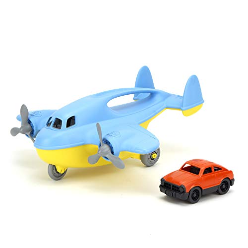 Green Toys 8601399, Frachtflugzeug mit Auto, Spielflugzeug, nachhaltiges Spielzeug für Kinder ab 3 Jahren von Green Toys