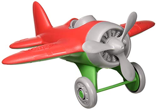 Green Toys Flugzeug, Rot/Grün - Pretend Play, Motorik, Kinder Spielzeug Fahrzeug Kein BPA, Phthalate, PVC Spülmaschinenfest, Recycelter Kunststoff, Made in USA von Green Toys