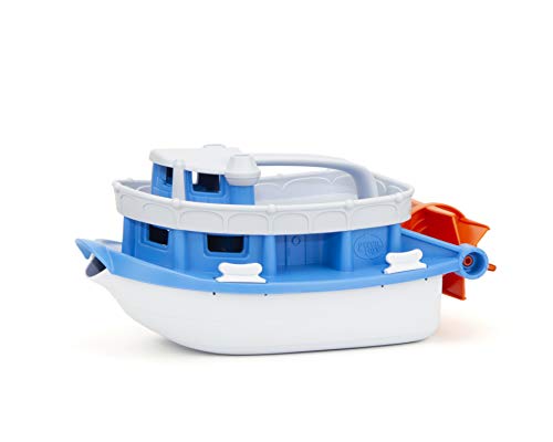 Green Toys Mini-Raddampfer, Badewannenspielzeug, Spielboot, nachhaltiges Badespielzeug für Kinder ab 6 Monaten von Green Toys
