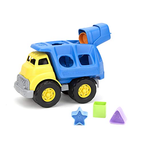 Green Toys 8601398, Lastwagen Formsortierer, Motorikspielzeug, Lernspielzeug für Babys und Kleinkinder ab 12 Monaten, 6-teilig von Green Toys