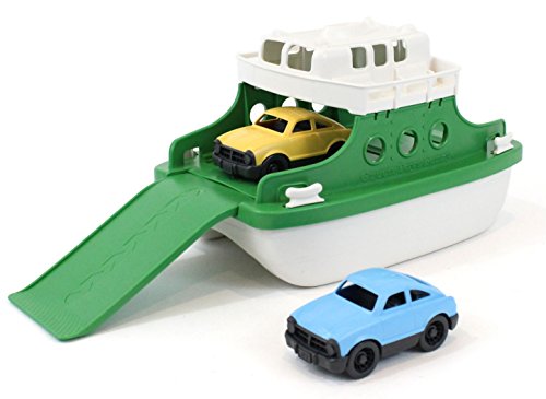 Green Toys 66157 FRBGW-1290 Spielzeugschiff, grün/weiß, 10"X6.6"x6.3" von Green Toys