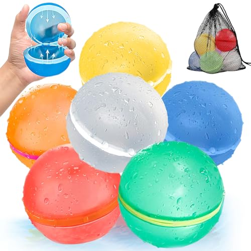 Magnetische wiederverwendbare Wasserballons mit Netzbeutel, nachfüllbare Wasserballons für Kinder und Erwachsene, Outdoor-Wasserspiele, Silikon-Wasserbälle für Pool, wiederverwendbare Wasserbomben für Magnetische wiederverwendbare Wasserballons mit Netzbeutel, nachfüllbare Wasserballons für Kinder und Erwachsene, Outdoor-Wasserspiele, Silikon-Wasserbälle für Pool, wiederverwendbare Wasserbomben für von GreenBliss