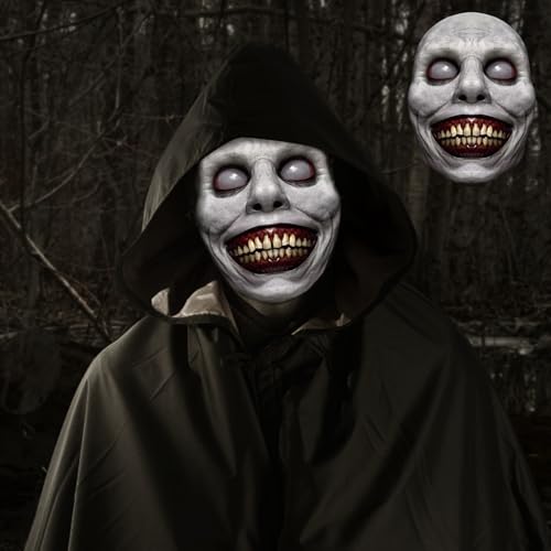 Halloween Masken Horror, Halloween Maske Scream, Halloween Ghostface Maske, Lächelnde Dämonen Maske, Halloween Scream Maske Ghostface, Ghostface Horrorfilm Maske, Halloween Party Cosplay Requisiten Halloween Masken Horror, Halloween Maske Scream, Halloween Ghostface Maske, Lächelnde Dämonen Maske, Halloween Scream Maske Ghostface, Ghostface Horrorfilm Maske, Halloween Party Cosplay Requisiten von GreenYeah