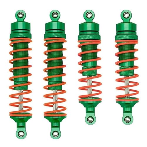 4pcs Metall vorne und hinterer Stoßdämpfer for Traxxas Slash Rustler Stampede Hoss 4x4 VXL 1/10 RC Auto -Upgrade -Teile ( Color : Green ) von Greendhat