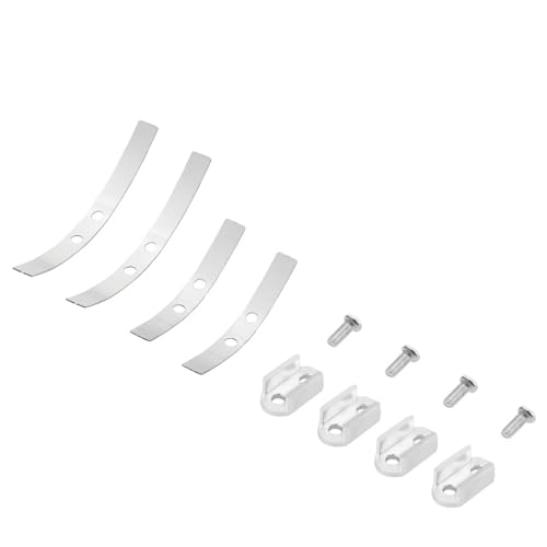 Greendhat Stahlplatten-Stoßdämpfungs-Blattfeder-Aufhängung for WPL D12 B14 B24 B16 B36 RC-LKW-Autoteile-Zubehör ( Color : Silver ) von Greendhat