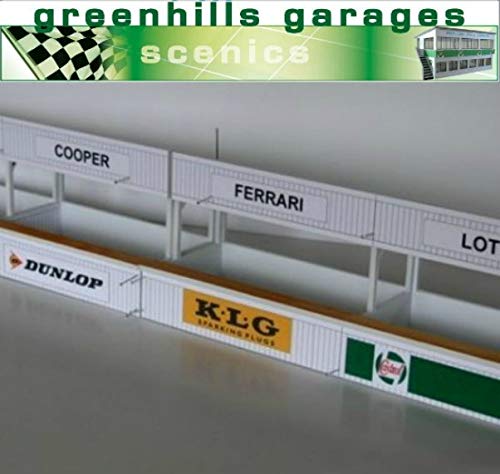 Greenhills Scalextric Slot Car Building Goodwood Pit Boxes Kit 1:32 Scale von Greenhills