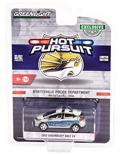 2017 Chevy Bolt EV Grau Hyattsville Polizeiabteilung Maryland (USA) Hot Pursuit Serie 1/64 Diecast Model Car by Greenlight 30264 von Greenlight