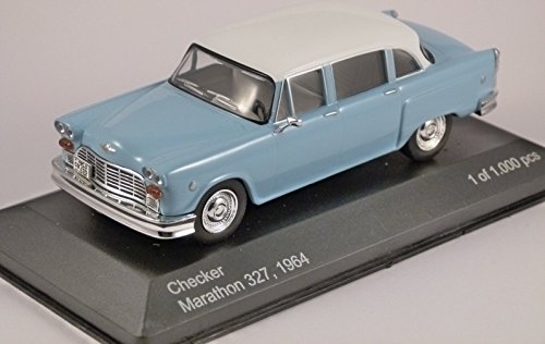 Checker Marathon 327, hellblau/weiss, 1964, Modellauto, Fertigmodell, WhiteBox 1:43 von Greenlight