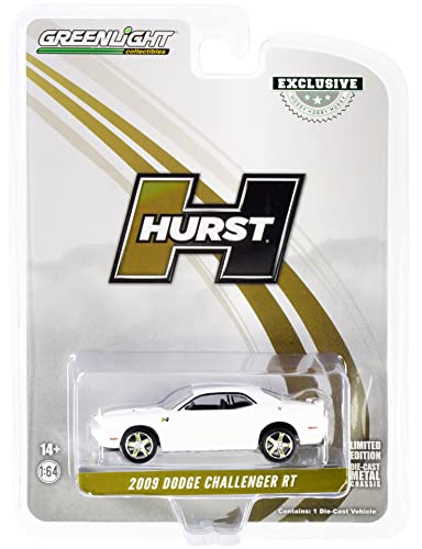 Greenlight 30306 Challenger R/T HEMI White with Gold Stripes Hurst Performance Edition Hobby Exclusive 1/64 Druckgussmodellauto von Greenlight