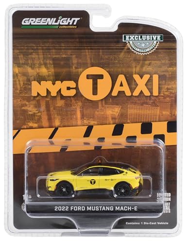 Greenlight 30430 Mach-E Yellow with Black Top NYC Taxi Hobby Exclusive Series 1/64 Diecast Model Car by Greenlight 30430 Greenlight 30430 Mach-E Yellow with Black Top NYC Taxi Hobby Exclusive Series 1/64 Diecast Model Car by Greenlight 30430 von Greenlight