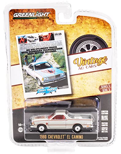 Greenlight 39080 D Chevy El Camino Royal Knight Grau Metallic mit Kapuze Bird Vintage Ad Cars Serie 5 1/64 Druckguss Modellauto Greenlight 39080 D Chevy El Camino Royal Knight Grau Metallic mit Kapuze Bird Vintage Ad Cars Serie 5 1/64 Druckguss Modellauto von Greenlight