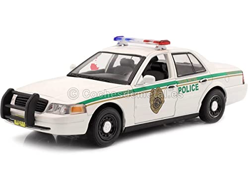 Greenlight Ford Crown Victoria Interceptor Miami Police 2001 weiß Dexter Modellauto 1:24 Collectibles, 84133 von Greenlight