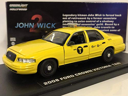 Greenlight 86561 kompatibel mit Ford Crown Victoria NYC Taxi gelb aus John Wick 2" Maßstab 1:43 von Greenlight