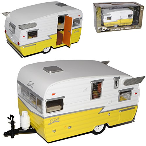 Greenlight Anhänger Wohnwagen Shasta 15 Airflyte Gelb Weiss 1/24 Modell Auto Greenlight Anhänger Wohnwagen Shasta 15 Airflyte Gelb Weiss 1/24 Modell Auto von alles-meine.de GmbH