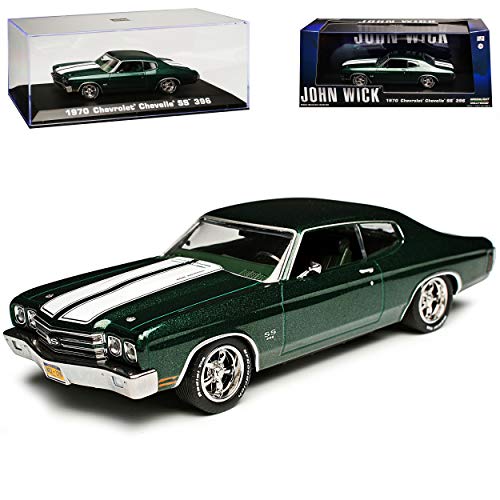 Greenlight Chevrolet Chevy Chevelle SS 396 Coupe Grün John Wick 2. Generation 1968-1972 1/43 Modell Auto mit individiuellem Wunschkennzeichen Greenlight Chevrolet Chevy Chevelle SS 396 Coupe Grün John Wick 2. Generation 1968-1972 1/43 Modell Auto mit individiuellem Wunschkennzeichen von Greenlight