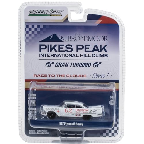 Greenlight Collectibles 1:64 Pikes Peak Intnal Hill Climb Series 1 1957 Plymouth Savoy von Greenlight