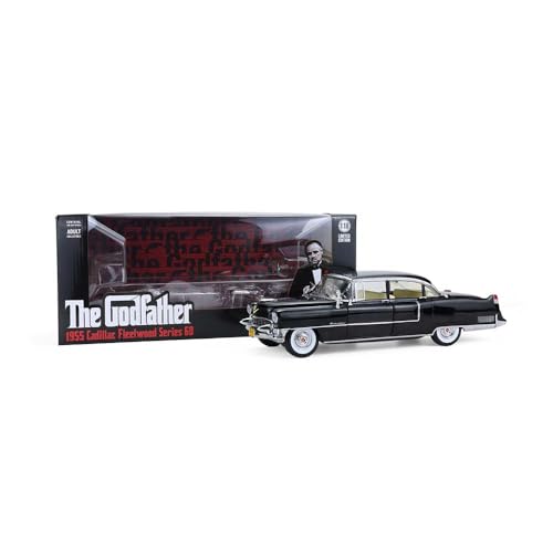 Greenlight 12949 Fahrzeug 1955 Cadillac Fleetwood Serie 60 1:18, schwarz von Greenlight