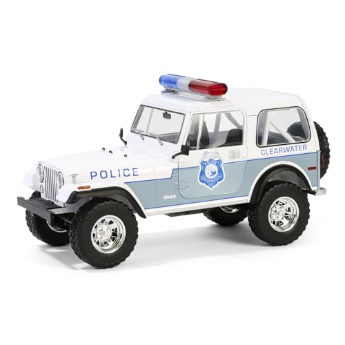 Greenlight Collectibles 19140 Artisan-Kollektion im Maßstab 1:18 – 1982 CJ-7 – Clearwater, Florida Police Department von Greenlight