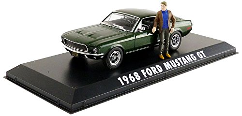 Greenlight Collectibles – Miniatur Auto Ford Mustang GT Bullitt mit Figur McQueen Maßstab 1/43, 86433, grün von Greenlight