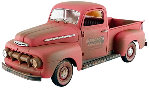 Greenlight Collectibles Miniaturauto Ford F1 Pick Up Sanford and Son 1972 Maßstab 1:18, 12997, Rot von Greenlight
