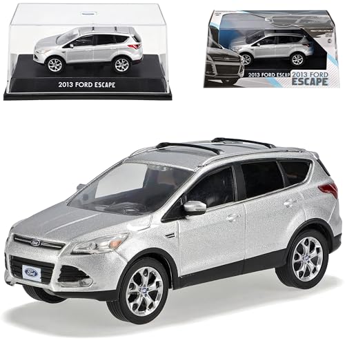 Greenlight Ford Kuga II Escape Silber Ab 2012 1/43 Modell Auto mit individiuellem Wunschkennzeichen von Greenlight