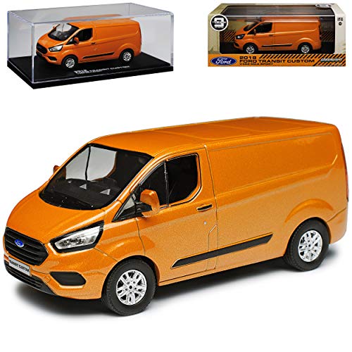 Greenlight Ford Transit Tourneo Custom Kasten Transporter Orange Modell Ab 2012 Version Ab Facelift 2018 1/43 Modell Auto von Greenlight