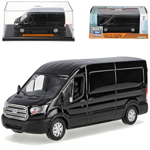 Greenlight Ford Transit Transporter Kasten Schwarz Custom ab 2014 1/43 Modell Auto von Greenlight