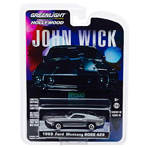 Greenlight John Wick 1969 Ford Mustang Boss 429 Hollywood Maßstab 1:64 von Greenlight
