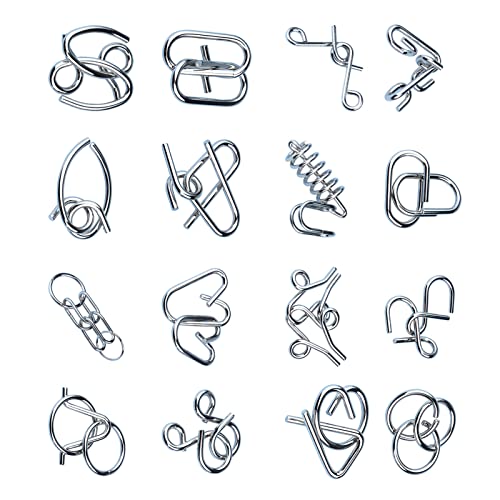 Greensen 16pcs Metallverriegelungsrätsel Gehirn Teaser Spielzeugset Entwickeln Gehirn für mit Unterschiedlichen Formen Greensen 16pcs Metallverriegelungsrätsel Gehirn Teaser Spielzeugset Entwickeln Gehirn für mit Unterschiedlichen Formen von Greensen