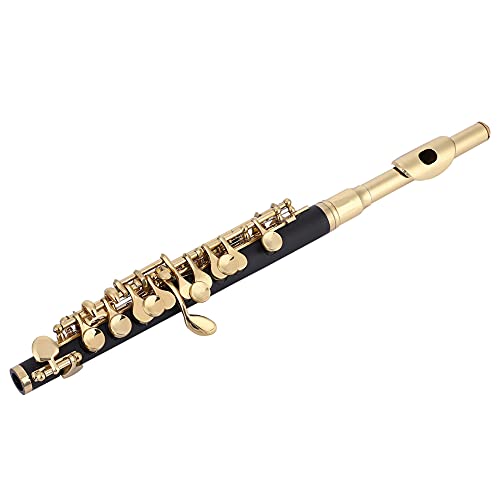 Greensen 2 Farben Piccolo Ottavino Halbgröße Flöte Plattiert C -Schlüssel - Erstaunlicher Sound, Einfacher Speicher ABS + Cupronickel (golden) (GOLD) von Greensen