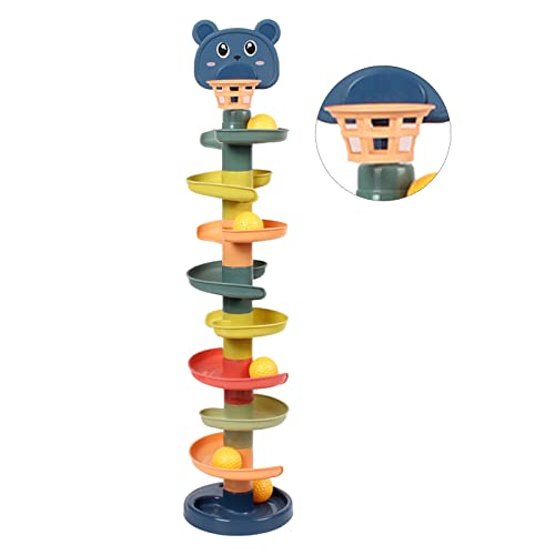 Greensen Baby Ball Roll Tower Runde Kanten, Abnehmbares Design, Interaktives Spiel mit Eltern, Kunststoffmaterial (9 Schichten mit 9 Golfs Eine Größe) von Greensen