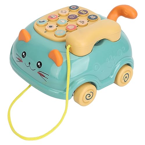 Greensen Kids Educational Mehrsprachiges Telefonspielzeug mit Premium -Klangqualität für Sprachlernen, Musik und Geschichtenerzählen für Light Lake Green Geeignet von Greensen
