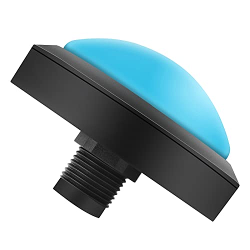Greensen Massive LED -Taste mit Konvexitätskonsole -Austausch für Interaktive Verkaufsautomaten und Große Spielmaschinen DIY Montage (100#-Blue + dreibeiniger Schalter + LED-Licht) von Greensen