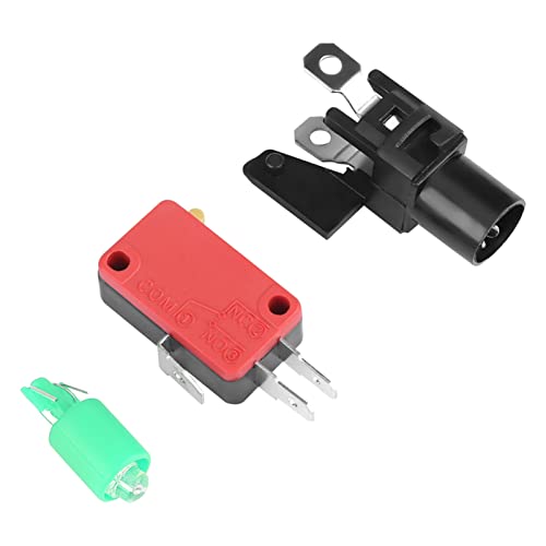 Greensen Massive LED -Taste mit Konvexitätskonsole -Austausch für Interaktive Verkaufsautomaten und Große Spielmaschinen DIY Montage (100#-Green + dreibeiniger Schalter + LED-Licht) von Greensen