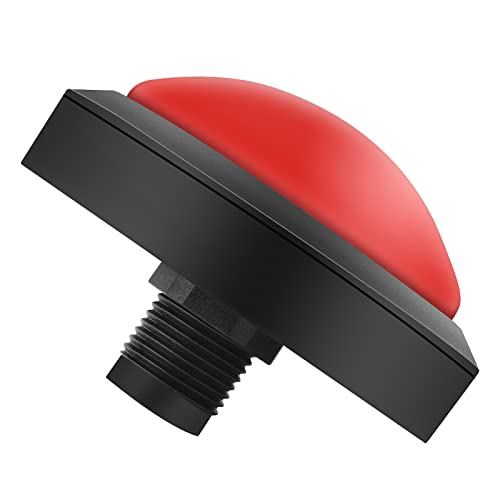 Greensen Massive LED -Taste mit Konvexitätskonsole -Austausch für Interaktive Verkaufsautomaten und Große Spielmaschinen DIY Montage (100#-red + dreibeiniger Schalter + LED-Licht) von Greensen